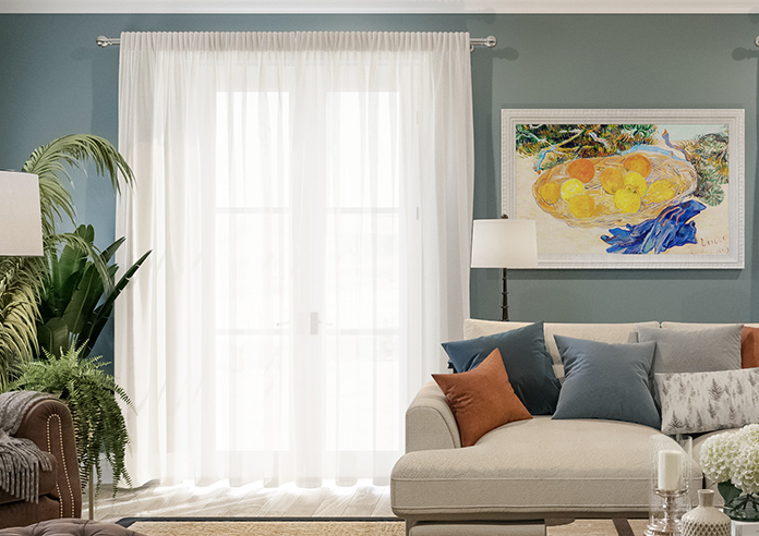 Pavia Voile, White Primrose - Made to Measure Curtains - Image 7